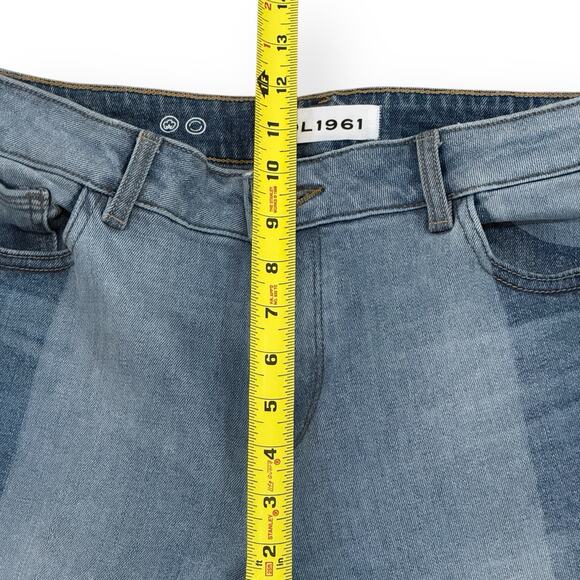 DL1961 Mara Instasculpt Straight Ankle Jeans Womens 30 Brookside Two Tone Frayed - Picture 12 of 13